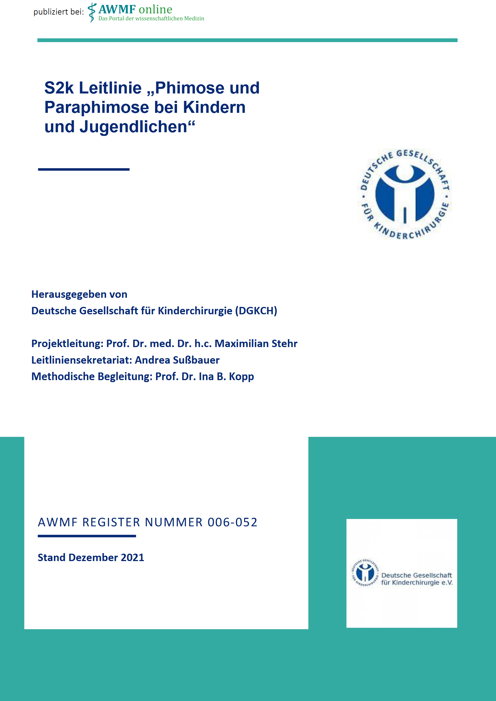 Leitlinie Phimose und Paraphimose bei Kindern und Jugendlichen